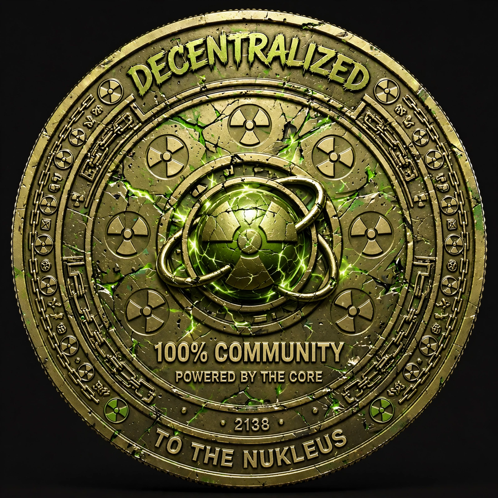 Nukleus Meme coin! 100% community & decentralized SUPER LIMITED TIME ONLY! Also shirts , hats also made with this logo!