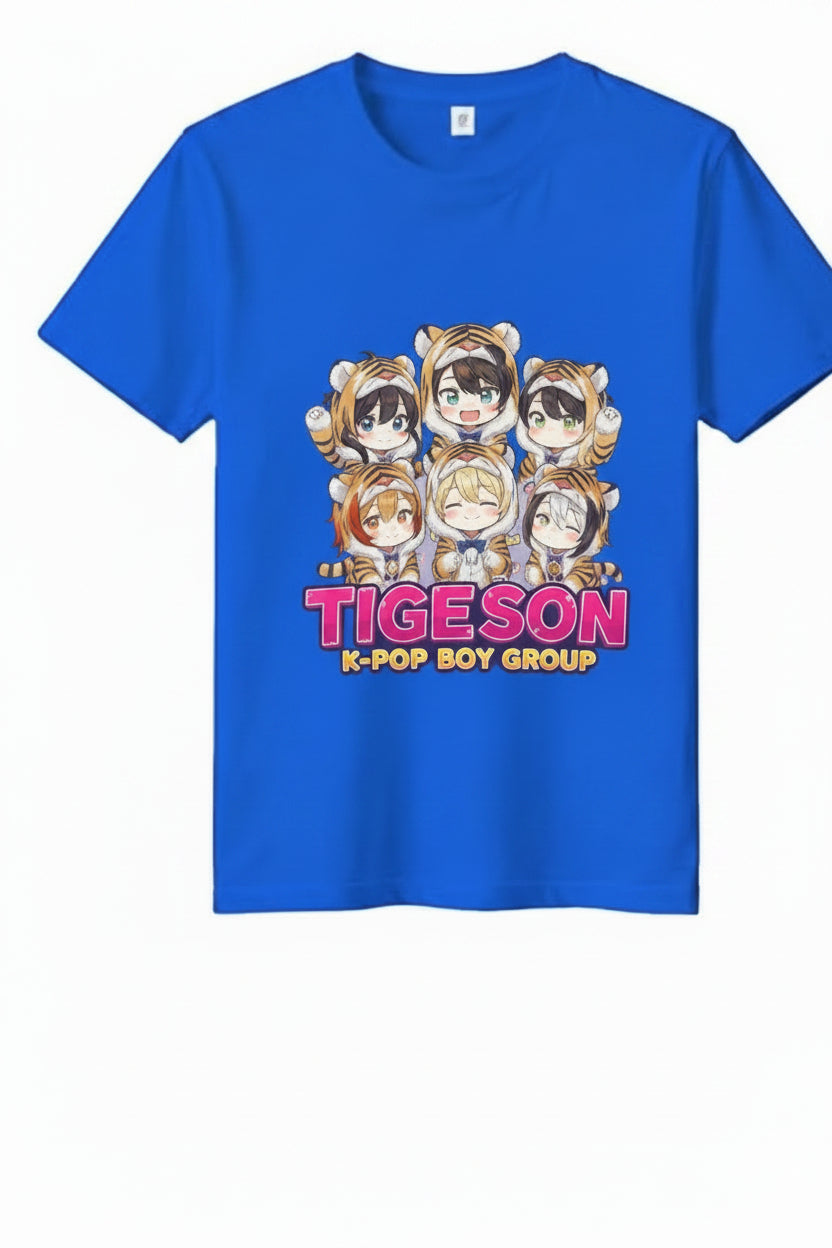 K POP GENRE boy group tiger teez kids xs sizes only ask for custom size through e- mail registry