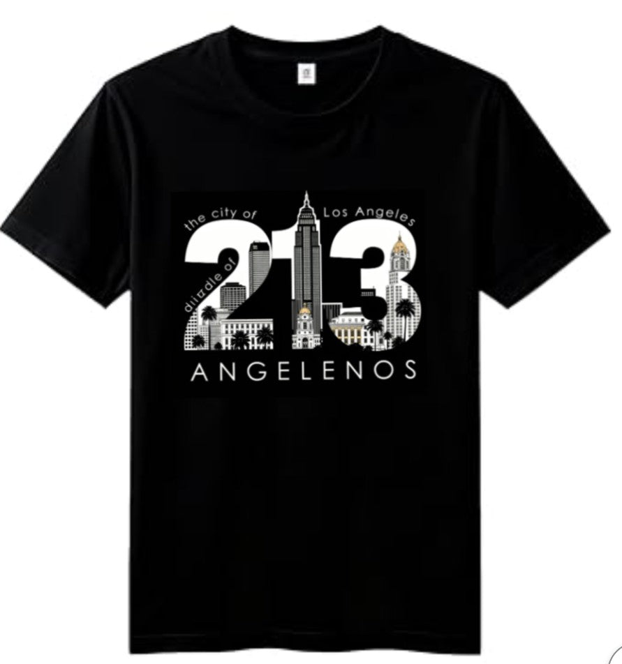 Classic 213 Los Angeles Area code Tee California Estilo !
